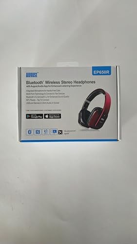 Over Ear Bluetooth Wireless Headphones - August EP650 with Android/iOS App for - Picture 8 of 13