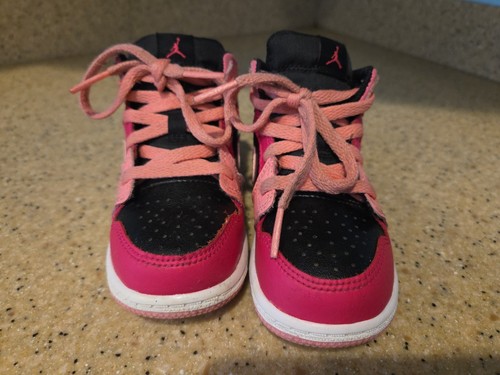 Jordan 1 Mid Coral Chalk Toddler Size 7c 640735-662 Air Jordan Baby Infant - Picture 2 of 6
