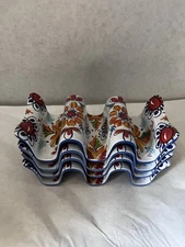 Prepara Melamine Talavera Taco Holders Floral Multi Color Hold 3 Tacos Set of 4