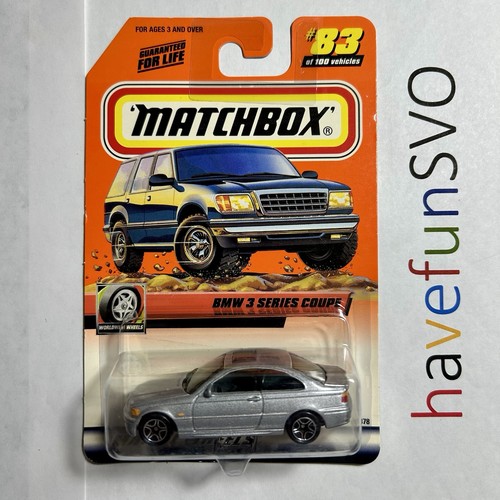 2000 Matchbox Collection BMW 3 Series Coupe Silver Worldwide Wheels - Picture 2 of 6
