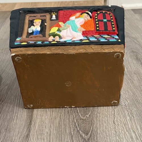 Tarro de galletas Hansel y Gretel 1978 vintage raro pintado a mano - Imagen 5 de 11