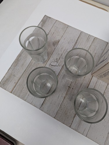 Vintage Libbey Duratuff USA Gibraltar Clear Paneled 4 .5"Juice Glass 7 Oz In Box - Picture 4 of 7
