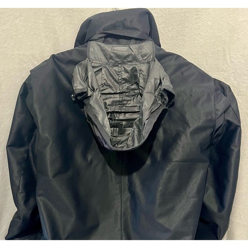 HUGO BOSS Fleece Lined Weatherproof Jacket Hood Relaxed Fit Large Black - Picture 5 of 10