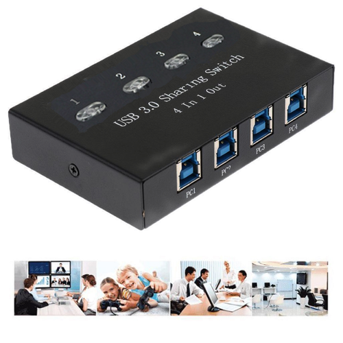 4 in 1 out USB 3.0 Sharing Switch Key Sharer Splitter KVM Printer Switcher g - Photo 10/11