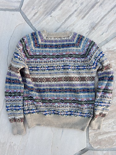 Crewcuts J.Crew Knit Fair Isle Crewneck Sweater Boys Large 10-12 Holiday - Picture 4 of 4