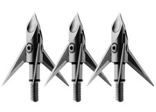 Ramcat Crossbow HydroshockX Pivoting Broadheads   100 Grain, Silver/Stainless...