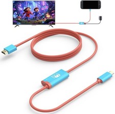Switch 2 Dock, Plug-and-Play 4K 60HZ 6.6 ft,USB C to HDMI Replacement Cable for