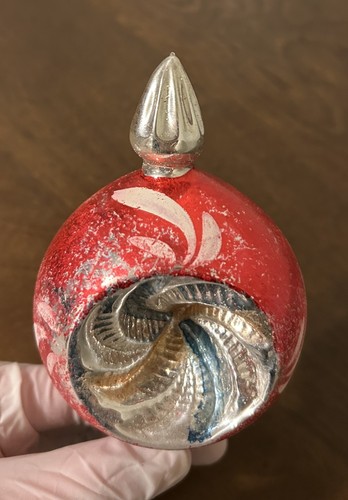 De Colección Alemania Jumbo Rojo Acabado Lágrima Doble Sangría Reflector Adorno de Navidad - Imagen 8 de 9