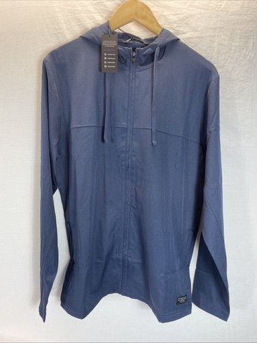 Travis Mathew Balboa Hooded Full-Zip Jacket Blue nights heather Sz Med - Picture 1 of 9