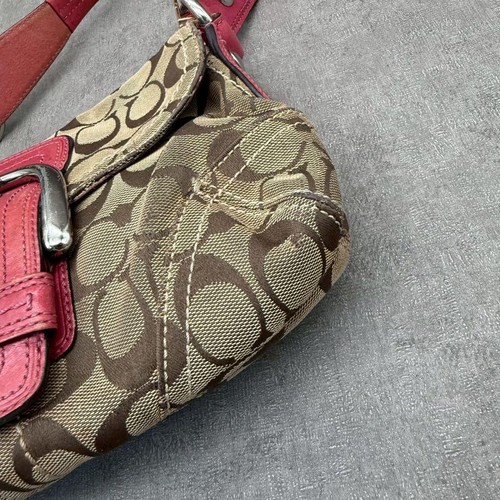 coach signature Flap Soho shoulder bag Beige Red - Picture 7 of 24