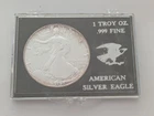 1990 Silver American Eagle~ 1 oz .999 Fine Silver~ Silver Coin in Case~ 128