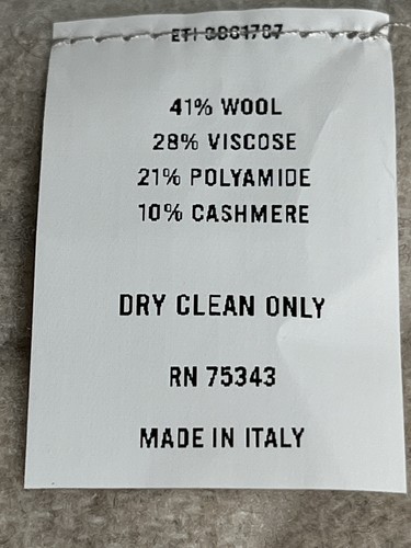 GABEL 1957 Italy Throw 51"x71” 41% Wool, 10% Cashmere, luxury blanket Ivory NIB - Picture 5 of 5