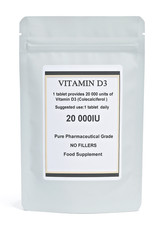 Vitamin D3 20000IU High Strength Tablets  Vit D Bone Health D3 Capsules Vegan