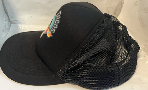 Osprey Tacos Black Hat with Design. Mesh back Adjustable Snapback Cap - Picture 3 of 5