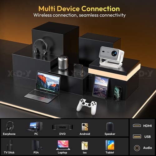 Native 1080P 4K FHD Projector LED 5G WiFi Bluetooth 650ANSI Home Theater Cinema - Picture 13 of 26