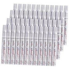  48 Paint Pens, Oil Based Permanent Markers Set - Quick Drying, White