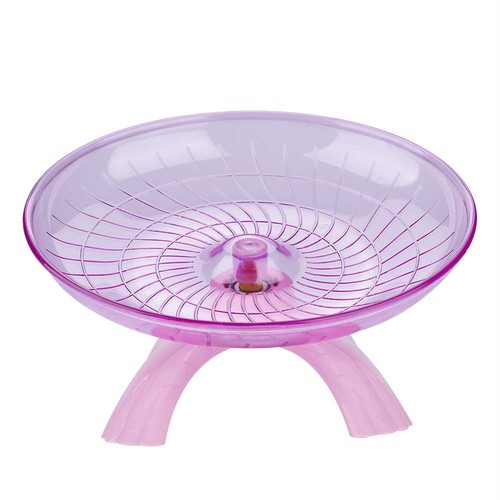 Rueda de plástico rodillo de ejercicio silencioso para ratones hámster rosa - Imagen 2 de 10
