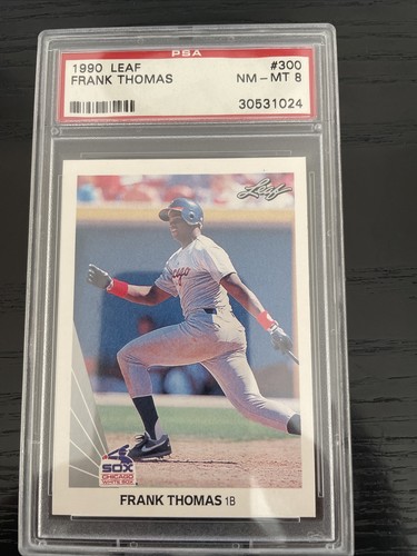 1990 Leaf Frank Thomas #300 Rookie Card PSA 8 NM-MINT HOF