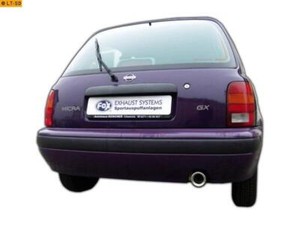 Fox Marmitta Scarico Sportivo Silenziatore per Nissan Micra K11 1 0l 40kw