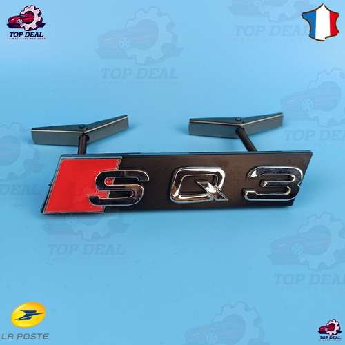 SQ3 Logo Audi3 Emblème Avant calandre chrome Q3 SQ3 - envoi rapide 24h - Imagen 5 de 5