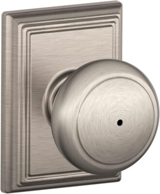 #ad Schlage F40 AND 619 ADD Andover Door Knobset Addison Bed amp; Bath In Stain Nickel $16.99