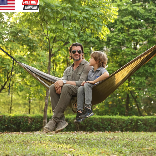 Camping Hammock, Portable Hammocks with Mosquito Net,Lightweight Nylon Parachute - Picture 7 of 7