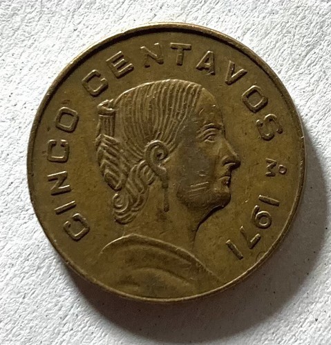 1971 Cinco Centavos Mexican Coin