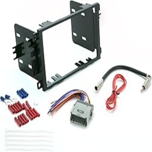 Double DIN Stereo Installation Kit for Select 2000-2013 GM Vehicles Black New - Picture 2 of 5