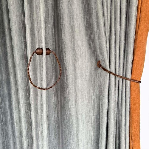 6 Pack Magnetic Curtain Tiebacks Nickel Silver 16" Easy Use Window Decor - Picture 6 of 6