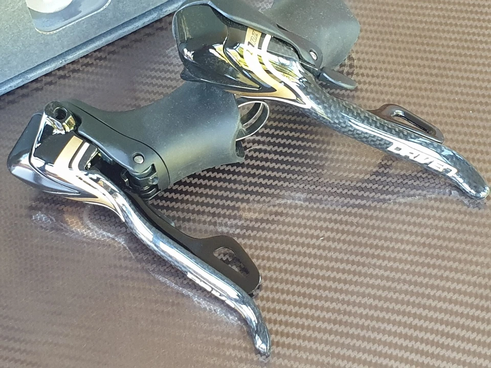 NOS Driven RZ Carbon STI Gear Brake Levers (10s Shimano) Road Bike Shifters RARE - Image 4 of 4