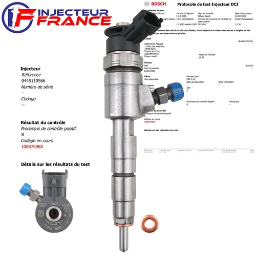 0445110566 Injecteur Bosch Citroën Berlingo C3 C4 Peugeot Opel 1.6 D 9802776680 - Photo 2/10