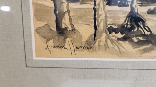 Joanne Hennes Litho Matted Golden Sunset Hawaii Art Print Signed 1 of 1 - Picture 6 of 8