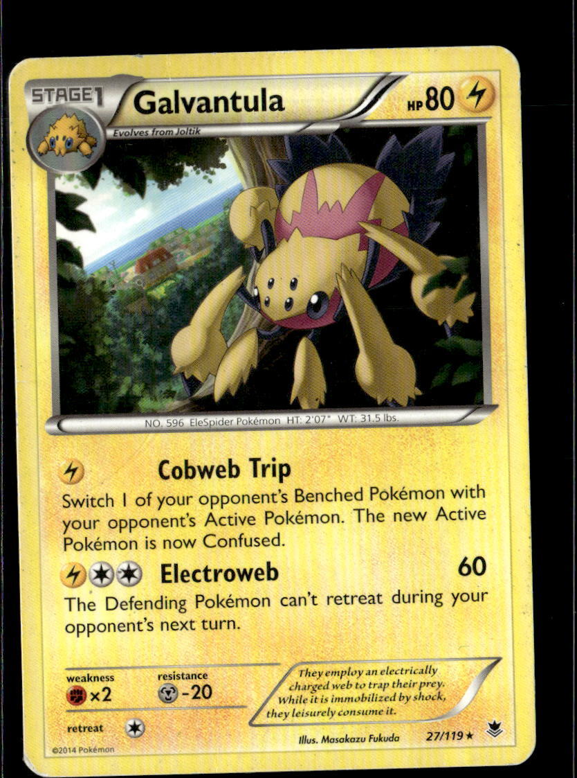 Pokemon Galvantula 27/119 Phantom Forces Non Holo Rare