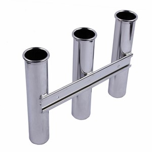3 Link Stainless Steel Fishing Rod Holder Side Mount For Boat//Yacht//Track RV
