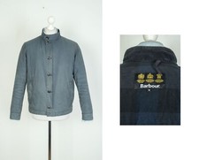 Barbour Tolk Wax Navy Blue Field Men's Jacket Coat Size M
