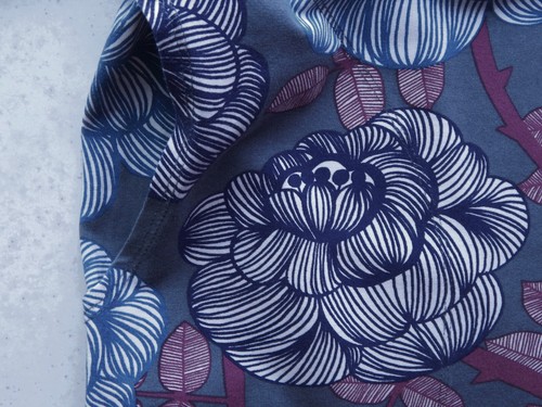 🔻Marimekko Blue Floral Cotton Jersey Mini Tunic Dress Size S - Picture 6 of 9