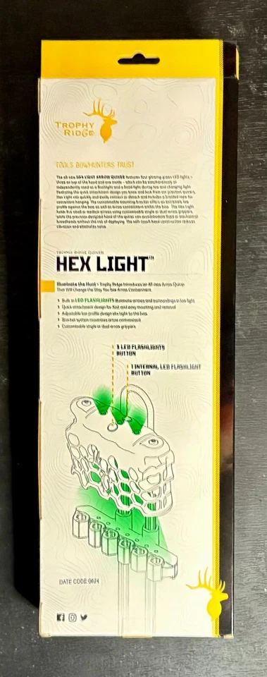 Aljava de flecha hexagonal Trophy Ridge preta nova - Imagem 2 de 3