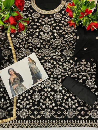 Punjabi Wedding Wear Women's Heavy Worked Salwar Kameez Patiyala Dupatta Suits - Picture 23 of 25