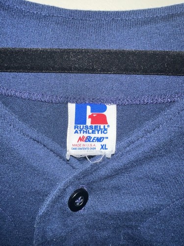 Vintage 1997 Atlanta Braves Russell Athletic Navy Button Up Jersey Men’s Size XL - Picture 6 of 7