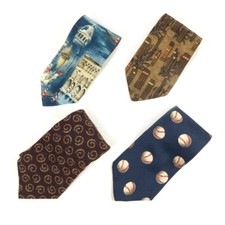 16 Mixed Lot of 4 Vintage Men's Dresswear Color, Mixed Patterned Neck Ties