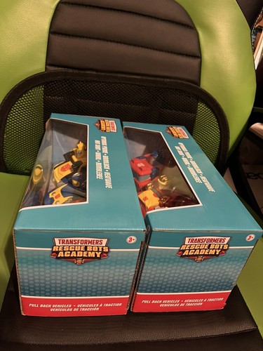 TRANSFORMERS RESCUE BOTS ACADEMY: LOT OF 6 PULL BACK VEHICLES, OPTIMUS PRIME-NEW - Picture 2 of 6