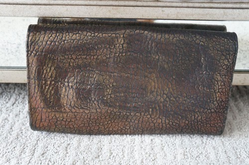 NEW JJ Winters Pebbled Copper Leather Ivy Convertible Chain Bag Clutch SRP$285 - Picture 3 of 9