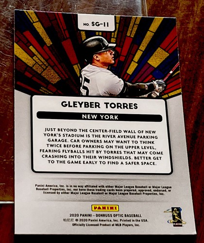 2020 Donruss Optic Gleyber Torres # SG-11 Stained Glass - Detroit Tigers - Picture 2 of 2