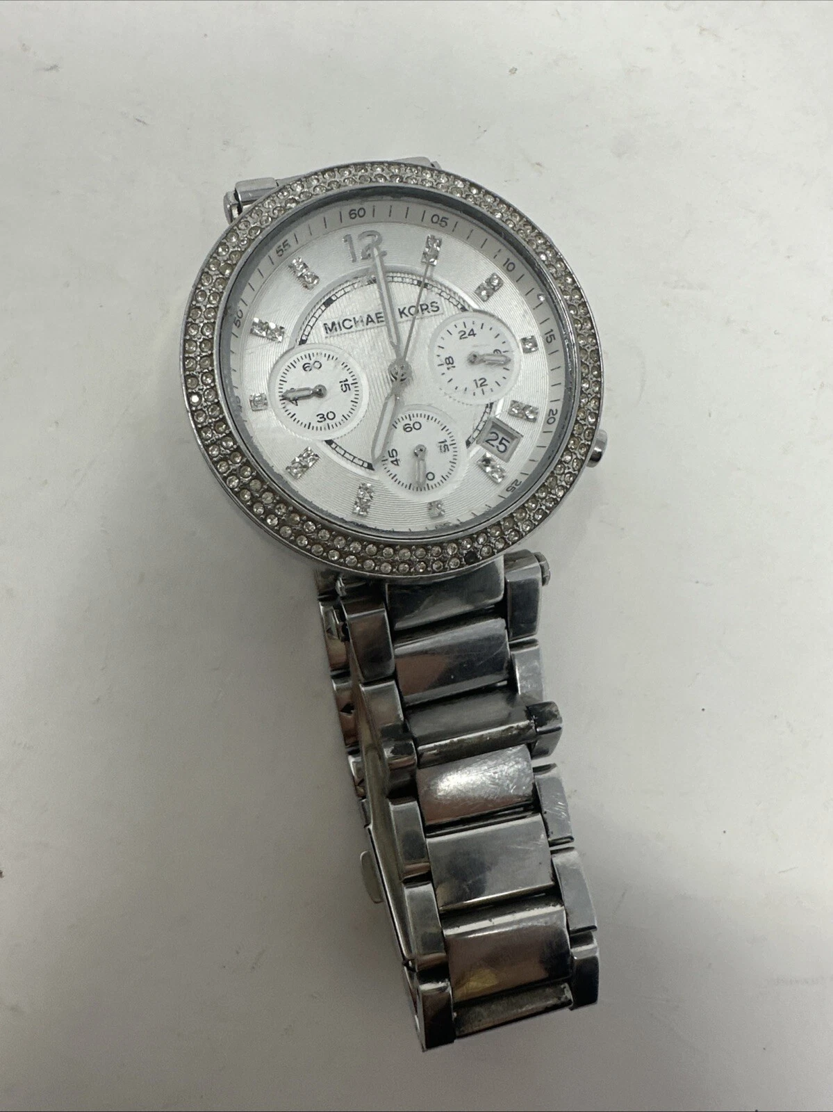 Orologio cronografo donna Michael Kors Parker MK 5353 acciaio inox necessita di batteria nuova
