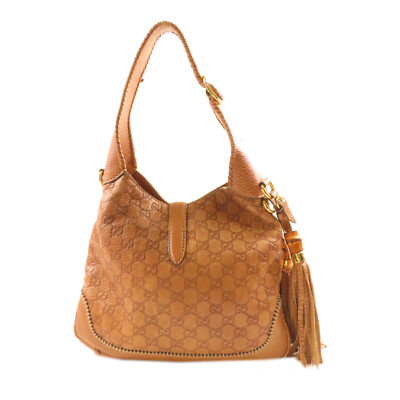 GUCCI GG GHW Jackie Bamboo 2 Way Shoulder Bag Handbag 219725