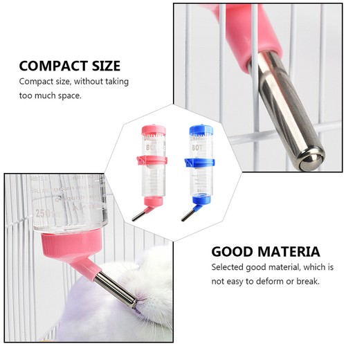 Botella de agua dispensadora de agua para mascotas conejo animales pequeños 2 un. - Imagen 5 de 9