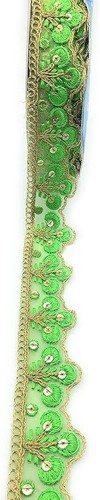 1.5" DOT Designer Kutch LACE for bhagwan poshak, Saree, Kurti, & Craft 9Mtr - Picture 4 of 19