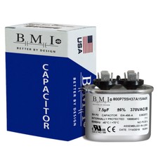 Oval 7.5uf MFD 370 volt VAC Blower Fan Motor Run Capacitor Replaces GE 27L566