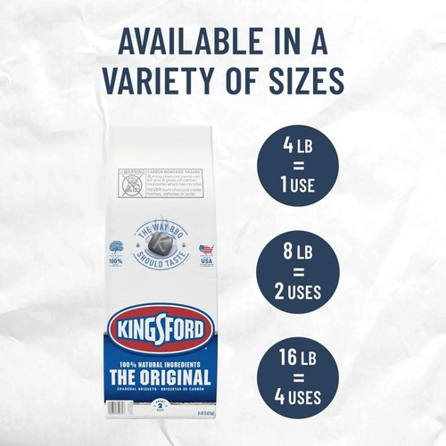 Kingsford Original Holzkohlebriketts, 16 Pfund, 2er Pack - Bild 6 von 9