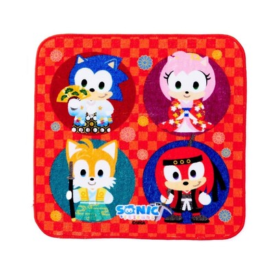 SEGA Fave SONIC & FRIENDS Hand Towel C Sengoku Red